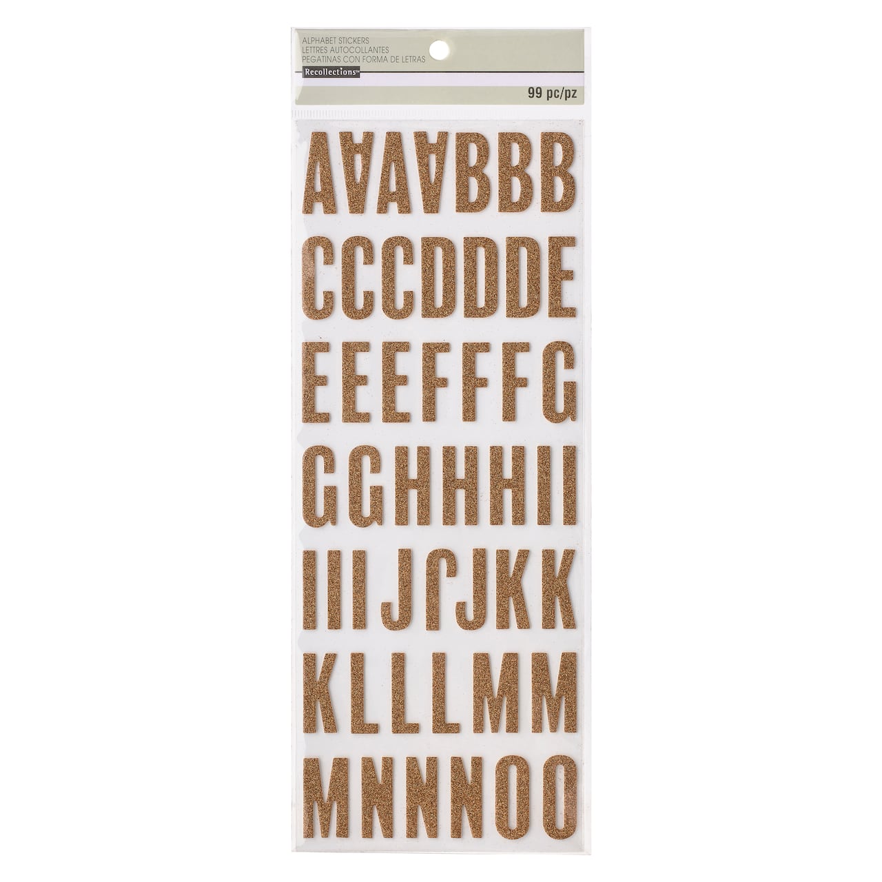 Rose Gold Glitter Alphabet Chipboard Stickers by Recollections&#x2122;